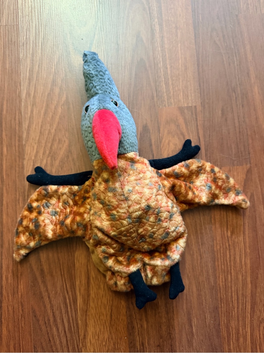 vintage plush pterodactyl or pteranodon hand puppet